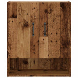 Wandkast 60x31x70 cm bewerkt hout oud houtkleurig - AllerleiShop