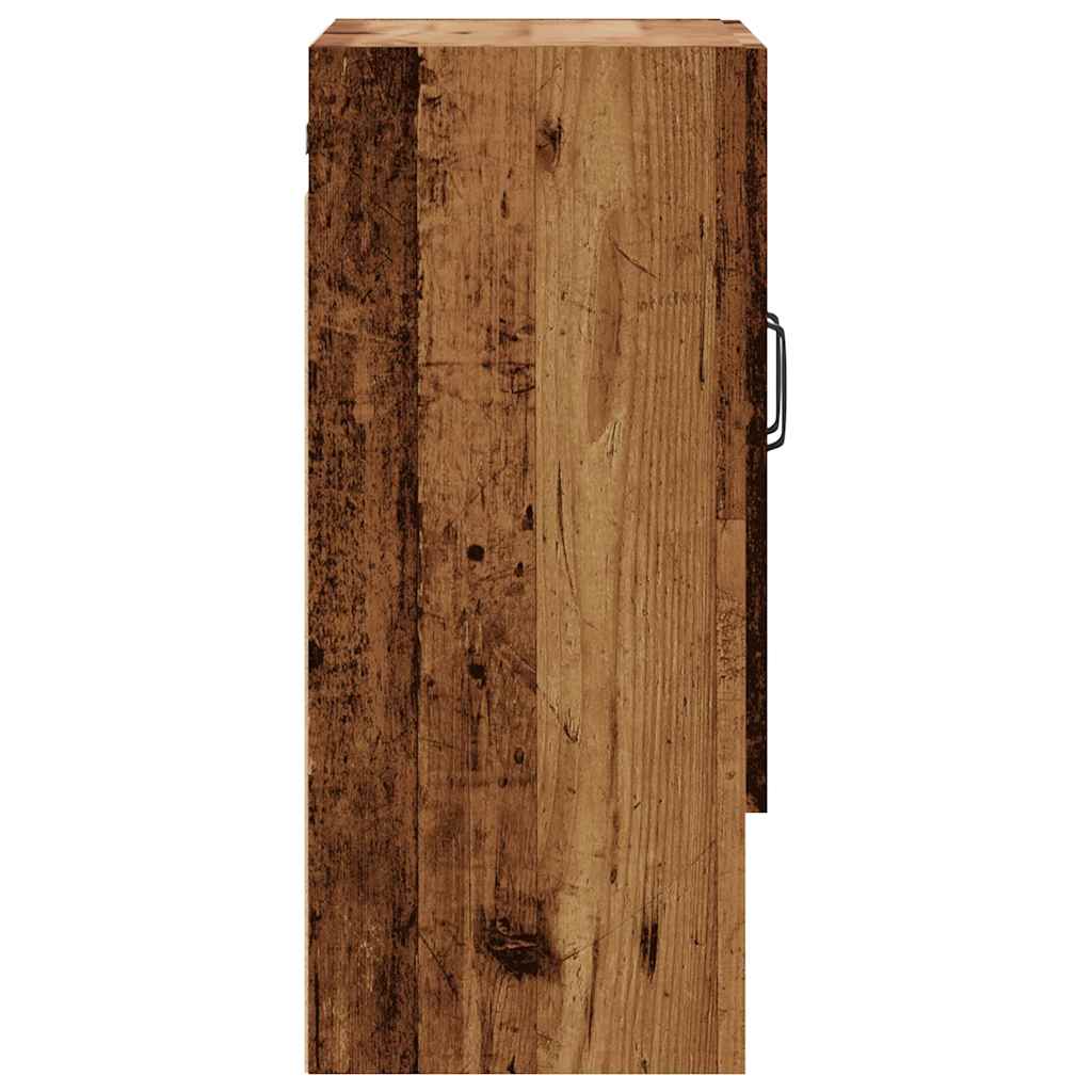 Wandkast 60x31x70 cm bewerkt hout oud houtkleurig - AllerleiShop