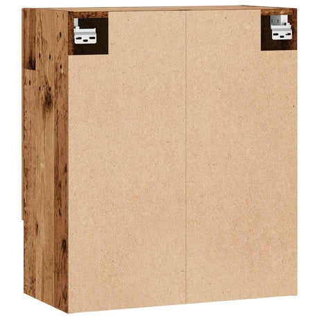 Wandkast 60x31x70 cm bewerkt hout oud houtkleurig - AllerleiShop