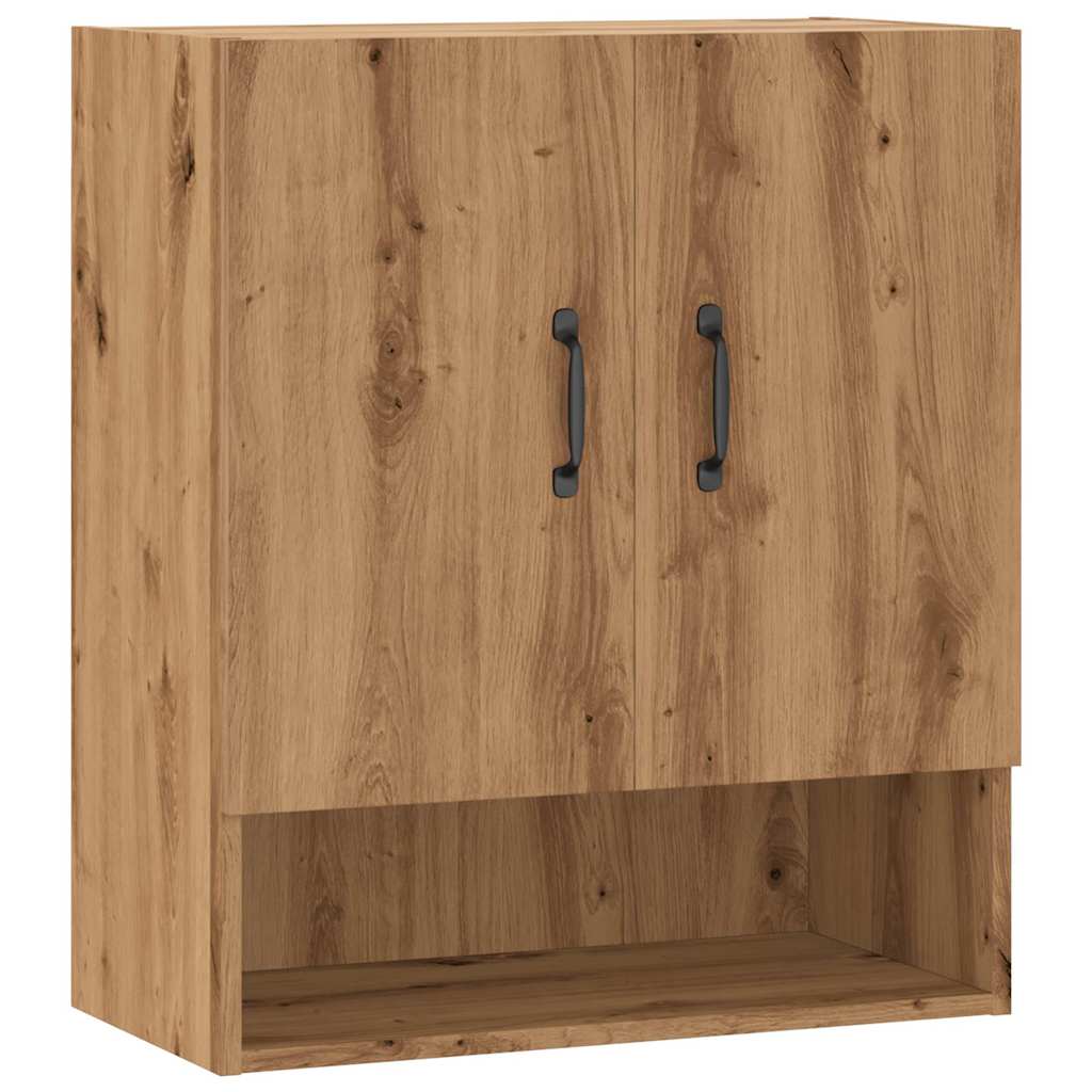 Wandkast 60x31x70 cm bewerkt hout artisanaal eikenkleur - AllerleiShop