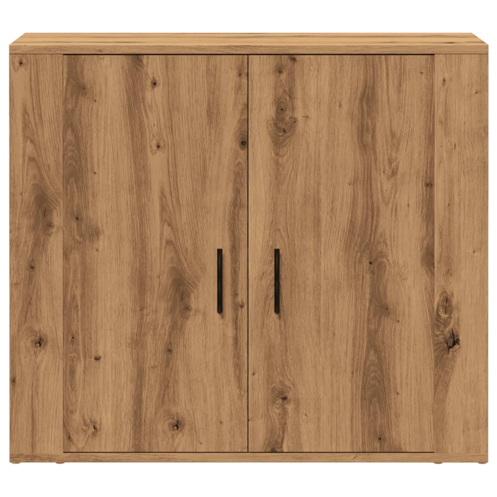 Dressoir 80x33x70 cm bewerkt hout artisanaal eikenkleurig - AllerleiShop