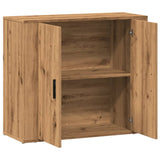 Dressoir 80x33x70 cm bewerkt hout artisanaal eikenkleurig - AllerleiShop