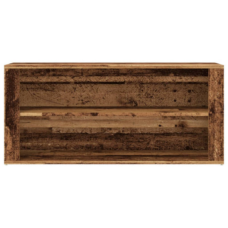 Schoenenbank 100x35x45 cm bewerkt hout oud houtkleurig - AllerleiShop