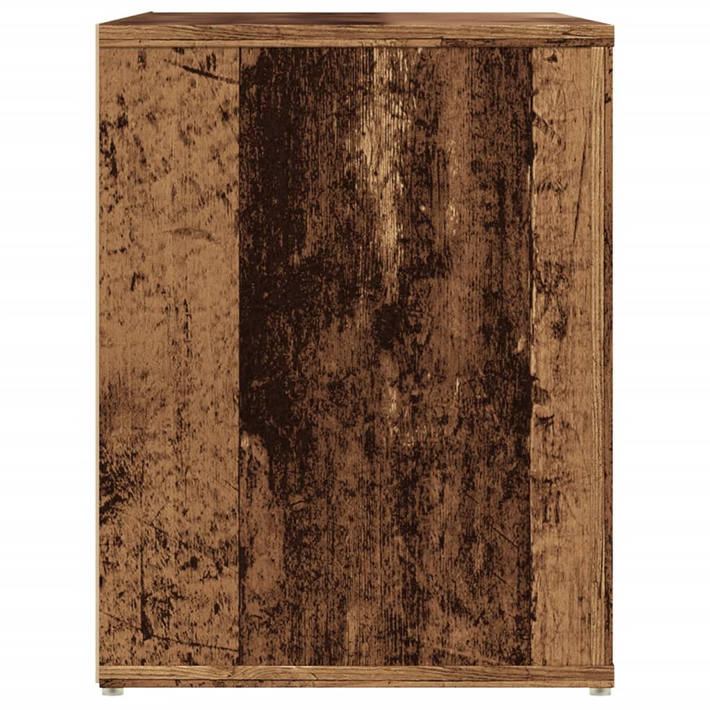 Schoenenbank 100x35x45 cm bewerkt hout oud houtkleurig - AllerleiShop