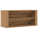 Schoenenbankje 100x35x45 cm bewerkt hout artisanaal eikenkleur - AllerleiShop