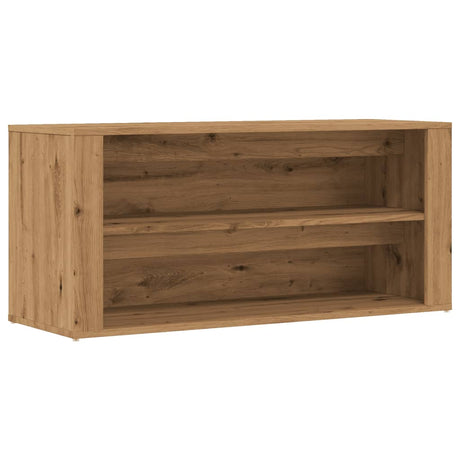 Schoenenbankje 100x35x45 cm bewerkt hout artisanaal eikenkleur - AllerleiShop