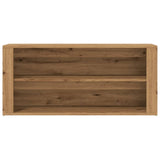 Schoenenbankje 100x35x45 cm bewerkt hout artisanaal eikenkleur - AllerleiShop