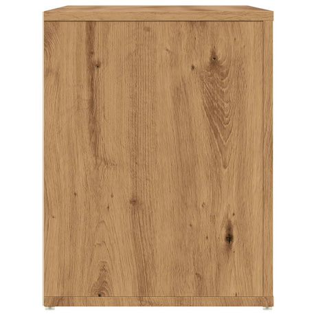 Schoenenbankje 100x35x45 cm bewerkt hout artisanaal eikenkleur - AllerleiShop