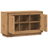 Dressoir 102x35x60 cm bewerkt hout artisanaal eikenkleurig - AllerleiShop