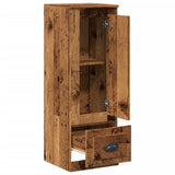 Hoge kast 36x35,5x103,5 cm bewerkt hout oud houtkleurig - AllerleiShop