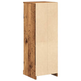 Hoge kast 36x35,5x103,5 cm bewerkt hout oud houtkleurig - AllerleiShop