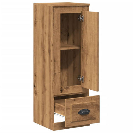 Hoge kast 36x35,5x103,5 cm bewerkt hout artisanaal eikenkleurig - AllerleiShop