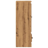 Hoge kast 36x35,5x103,5 cm bewerkt hout artisanaal eikenkleurig - AllerleiShop