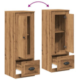 Hoge kast 36x35,5x103,5 cm bewerkt hout artisanaal eikenkleurig - AllerleiShop