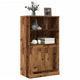 Hoge kast 60x35,5x103,5 cm bewerkt hout oud houtkleurig - AllerleiShop