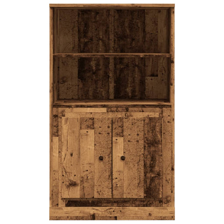 Hoge kast 60x35,5x103,5 cm bewerkt hout oud houtkleurig - AllerleiShop