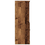 Hoge kast 60x35,5x103,5 cm bewerkt hout oud houtkleurig - AllerleiShop