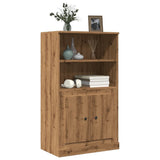 Hoge kast 60x35,5x103,5 cm bewerkt hout artisanaal eikenkleurig - AllerleiShop