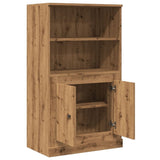 Hoge kast 60x35,5x103,5 cm bewerkt hout artisanaal eikenkleurig - AllerleiShop