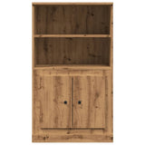 Hoge kast 60x35,5x103,5 cm bewerkt hout artisanaal eikenkleurig - AllerleiShop