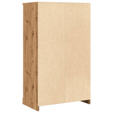 Hoge kast 60x35,5x103,5 cm bewerkt hout artisanaal eikenkleurig - AllerleiShop