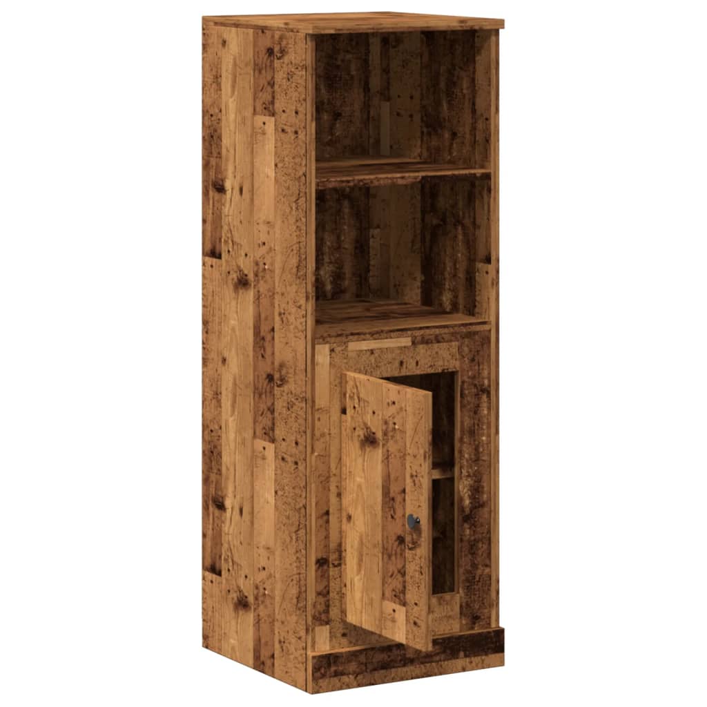 Hoge kast 36x35,5x103,5 cm bewerkt hout oud houtkleurig - AllerleiShop