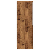 Hoge kast 36x35,5x103,5 cm bewerkt hout oud houtkleurig - AllerleiShop