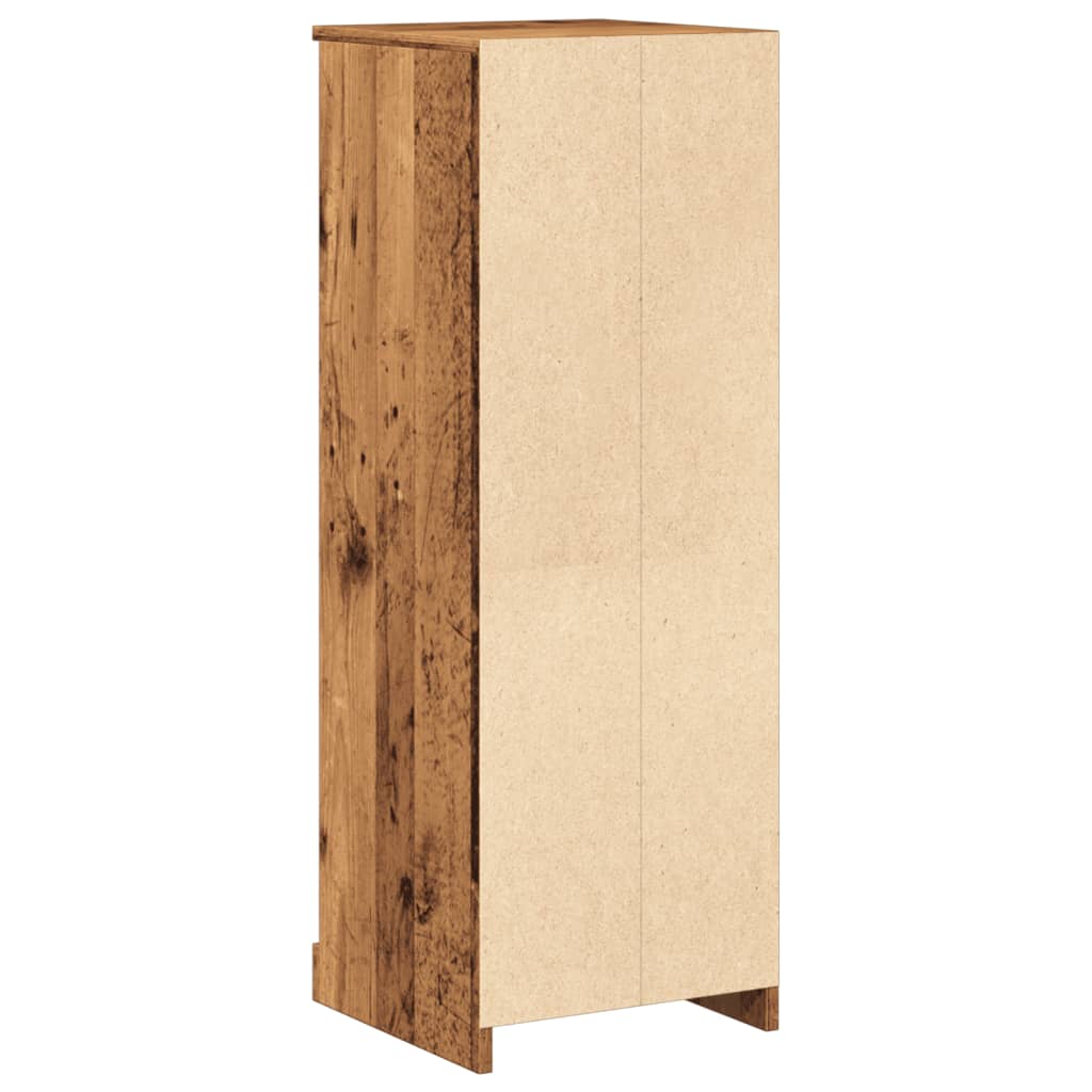 Hoge kast 36x35,5x103,5 cm bewerkt hout oud houtkleurig - AllerleiShop