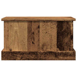 Opbergbox 30x50x28 cm bewerkt hout oud houtkleurig