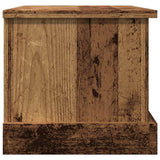 Opbergbox 30x50x28 cm bewerkt hout oud houtkleurig