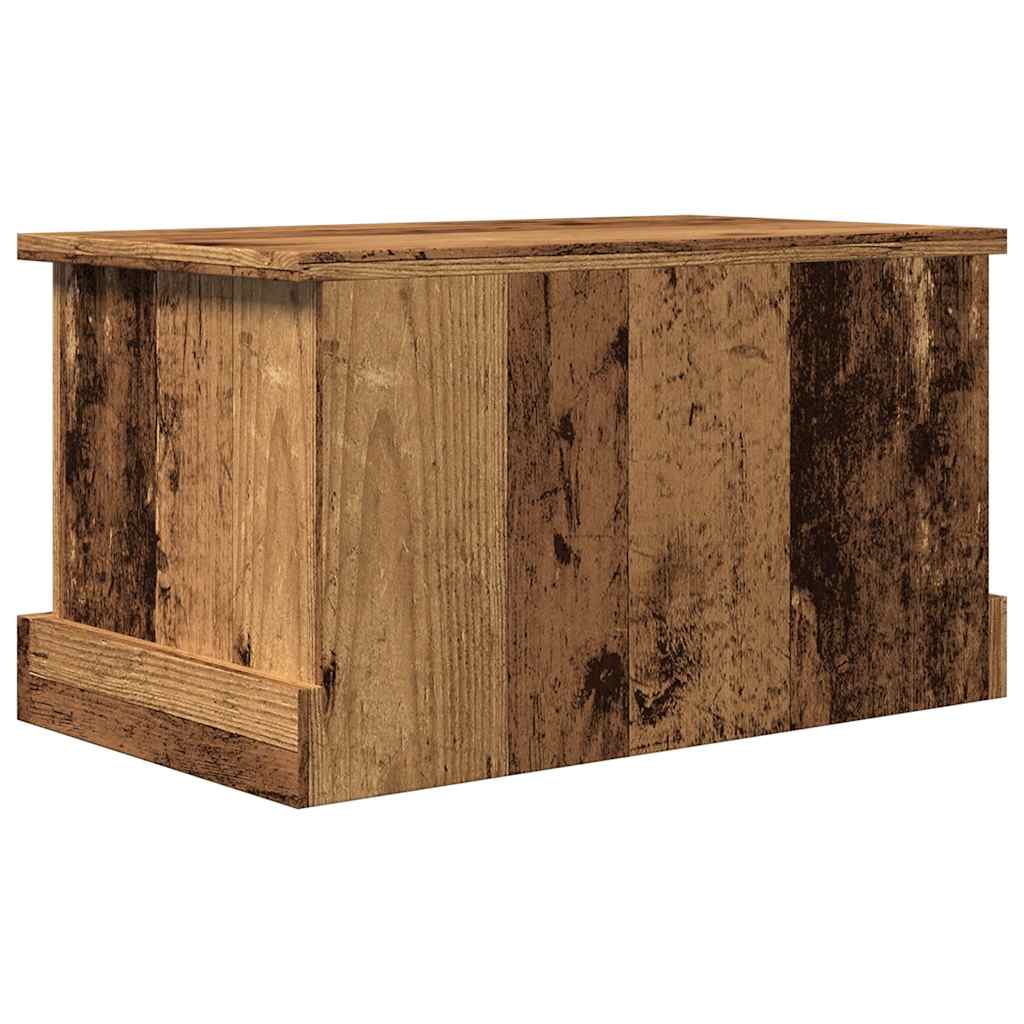 Opbergbox 30x50x28 cm bewerkt hout oud houtkleurig