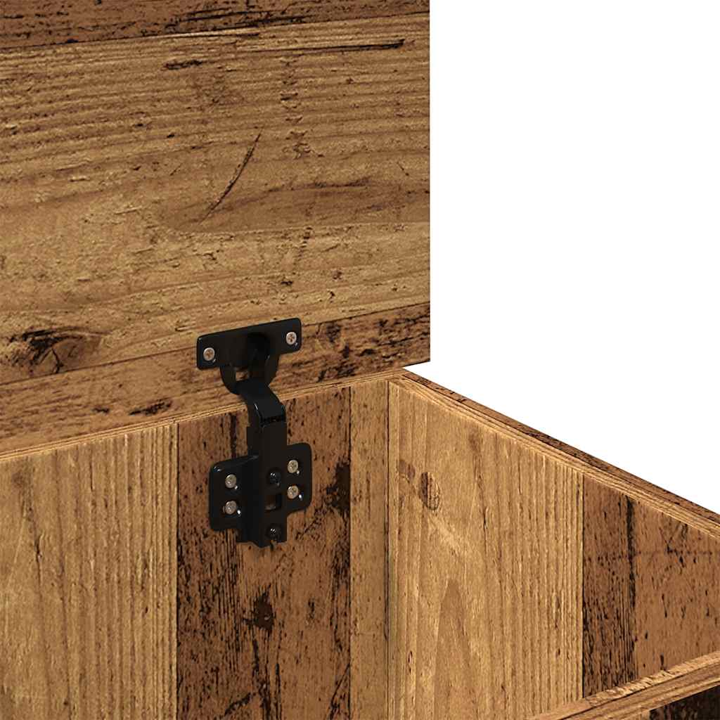 Opbergbox 30x50x28 cm bewerkt hout oud houtkleurig