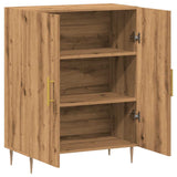 Dressoir 69,5x34x90 cm bewerkt hout artisanaal eikenkleur - AllerleiShop