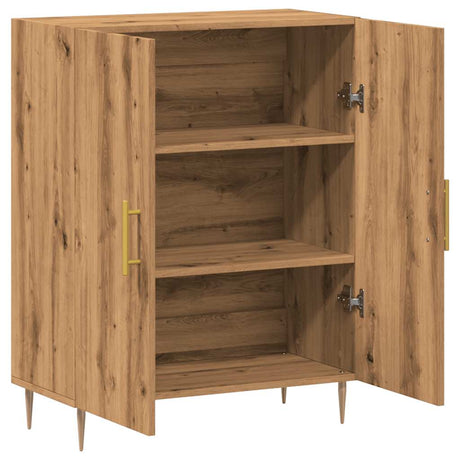 Dressoir 69,5x34x90 cm bewerkt hout artisanaal eikenkleur - AllerleiShop