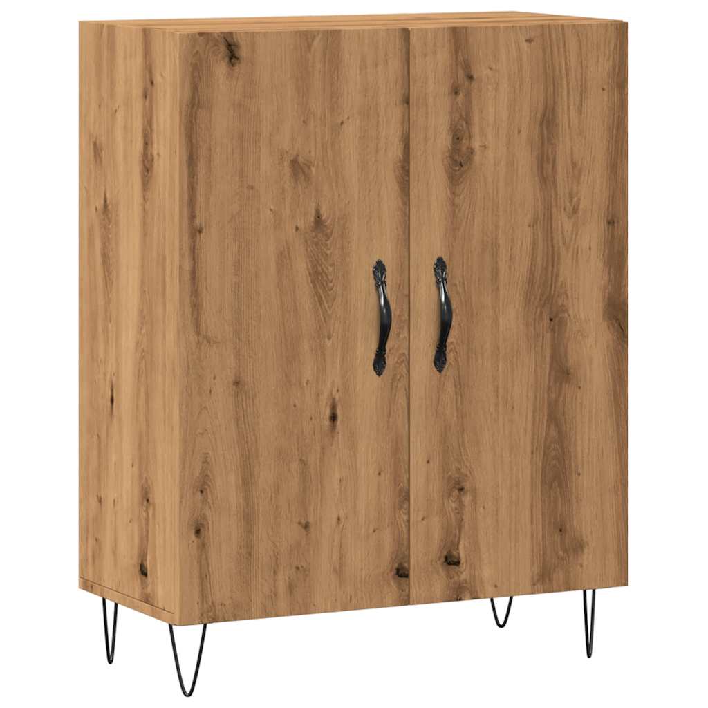 Dressoir 69,5x34x90 cm bewerkt hout artisanaal eikenkleur - AllerleiShop