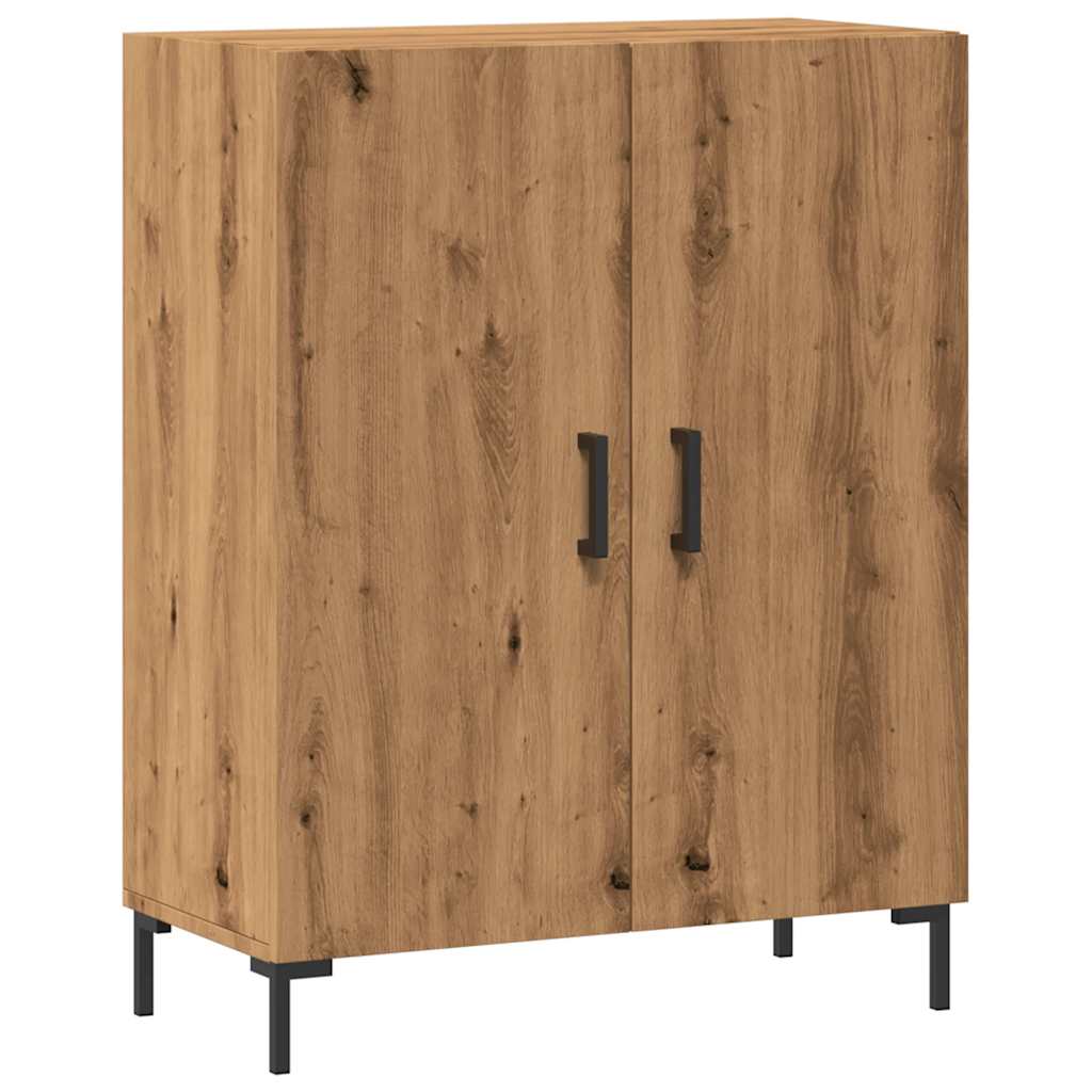 Dressoir 69,5x34x90 cm bewerkt hout artisanaal eikenkleur - AllerleiShop