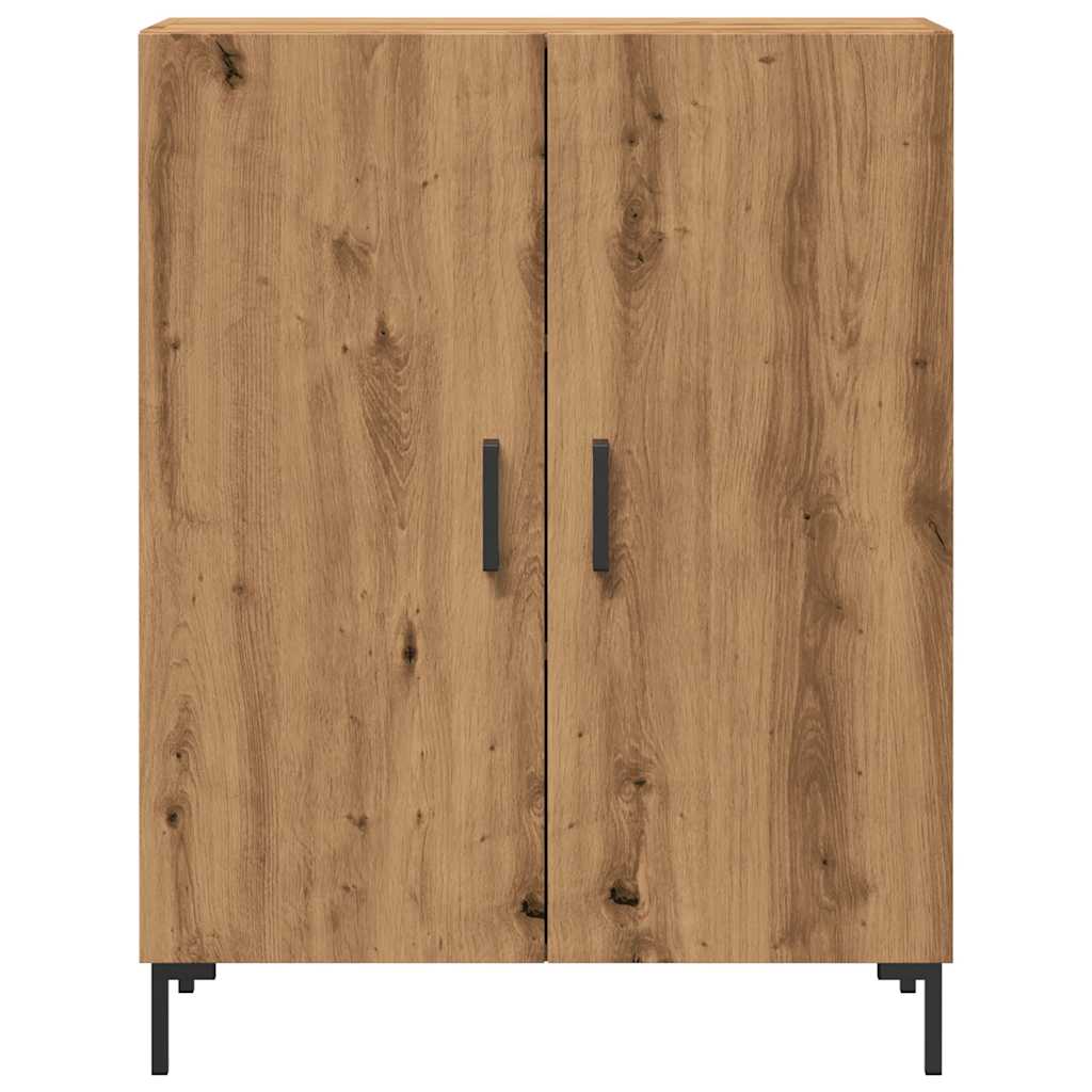 Dressoir 69,5x34x90 cm bewerkt hout artisanaal eikenkleur - AllerleiShop