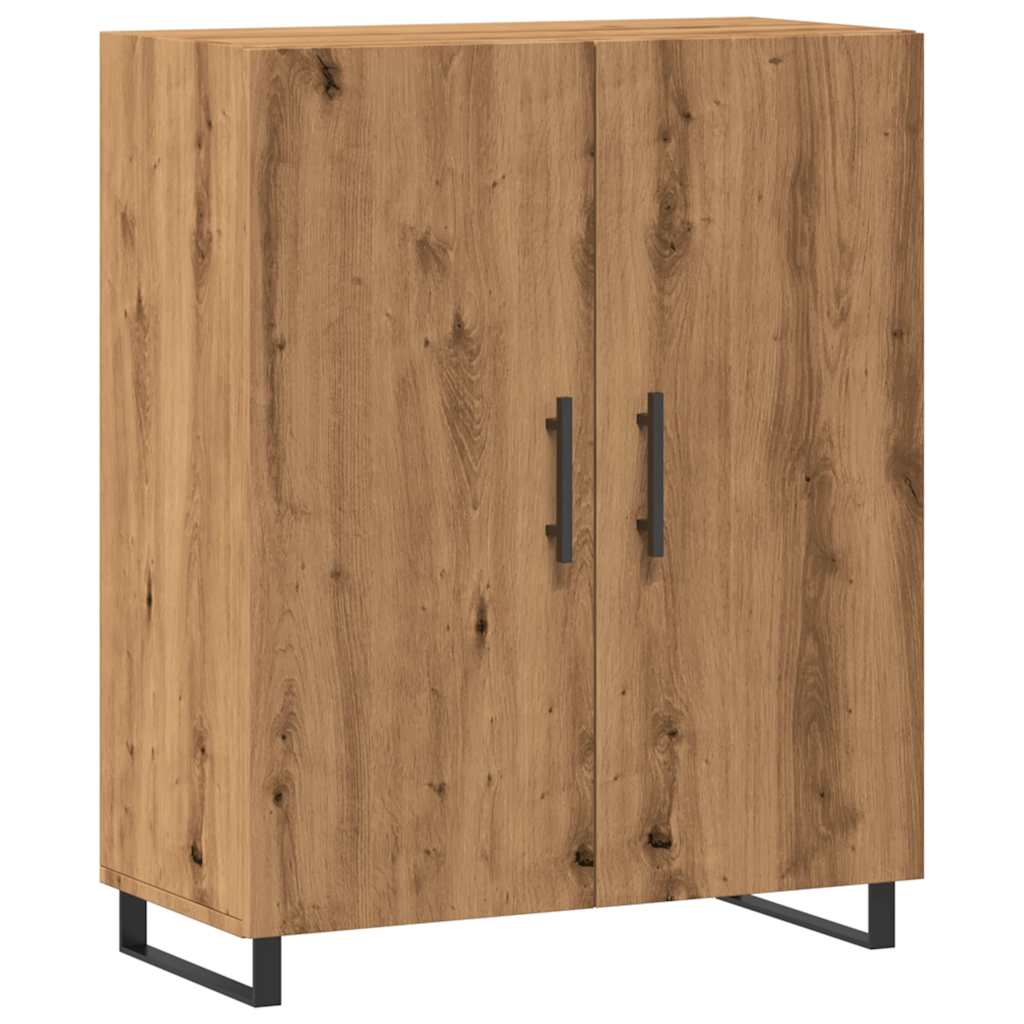 Dressoir 69,5x34x90 cm bewerkt hout artisanaal eikenkleur - AllerleiShop