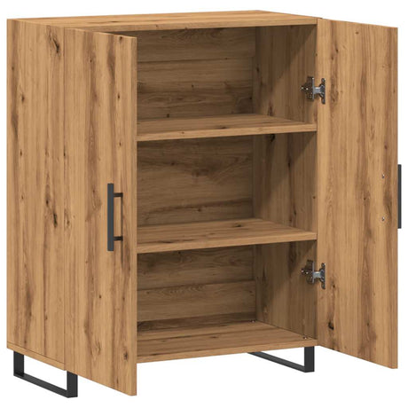 Dressoir 69,5x34x90 cm bewerkt hout artisanaal eikenkleur - AllerleiShop