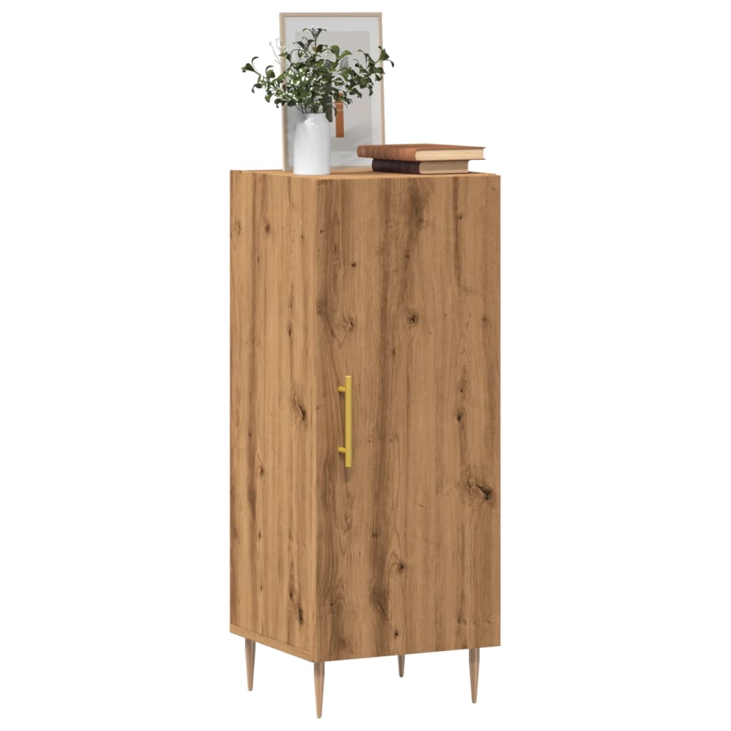 Dressoir 34,5x34x90 cm bewerkt hout artisanaal eikenkleurig - AllerleiShop