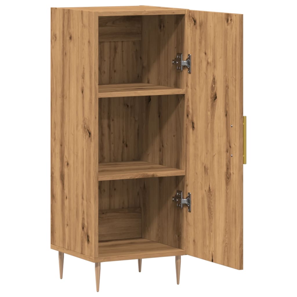 Dressoir 34,5x34x90 cm bewerkt hout artisanaal eikenkleurig - AllerleiShop