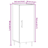 Dressoir 34,5x34x90 cm bewerkt hout artisanaal eikenkleurig - AllerleiShop