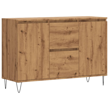 Dressoir 104x35x70 cm bewerkt hout artisanaal eikenkleurig - AllerleiShop