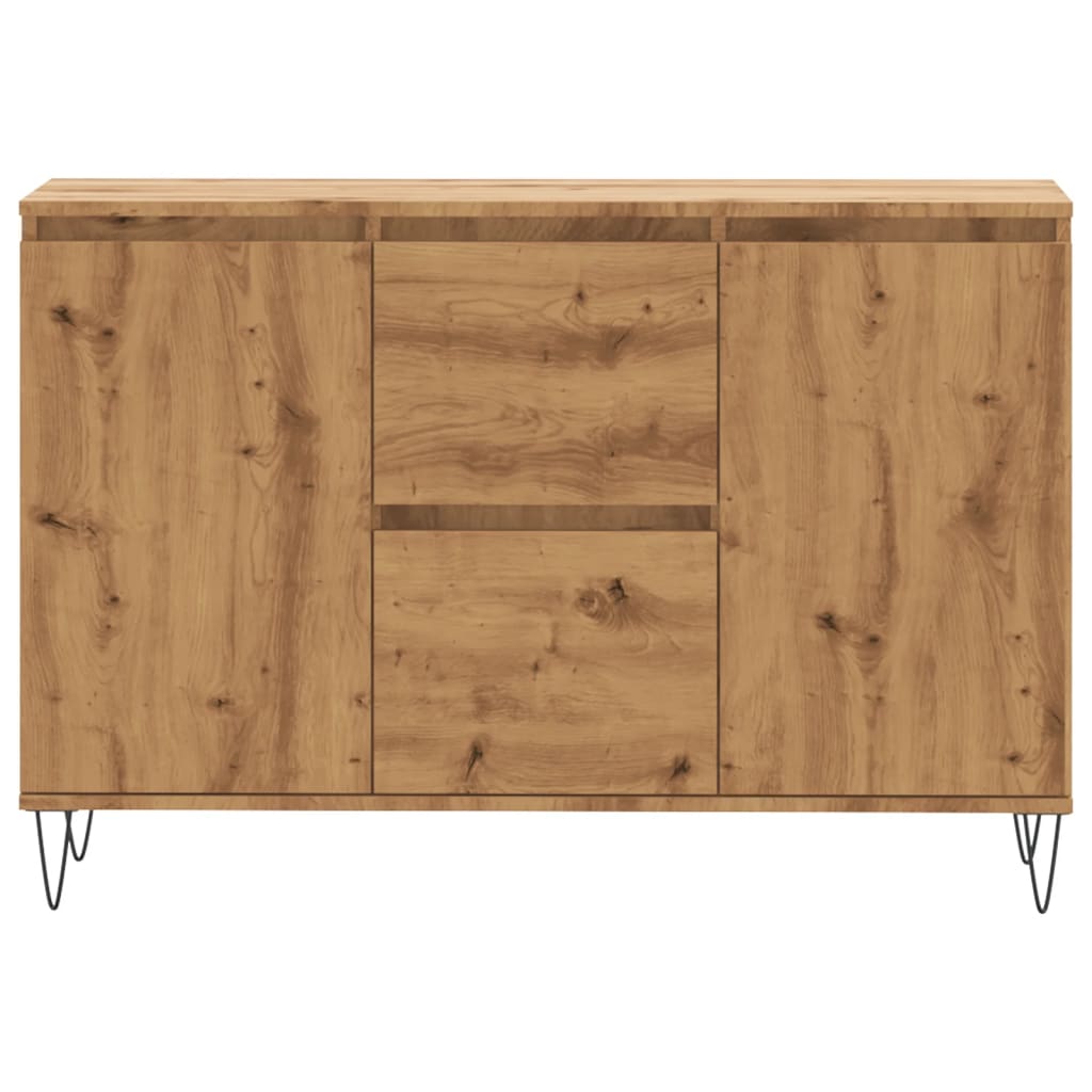 Dressoir 104x35x70 cm bewerkt hout artisanaal eikenkleurig - AllerleiShop