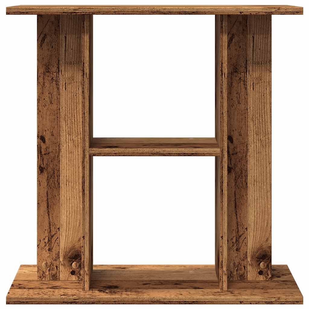 Aquariumstandaard 60x30x60 cm bewerkt hout oud houtkleurig - AllerleiShop