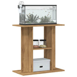 Aquariumstandaard 60x30x60cm bewerkt hout artisanaal eikenkleur - AllerleiShop