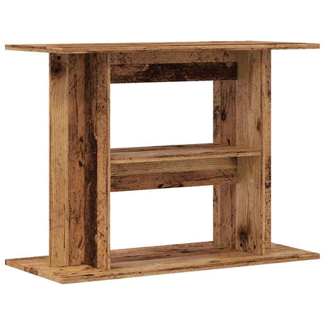 Aquariumstandaard 80x35x60 cm bewerkt hout oud houtkleurig - AllerleiShop