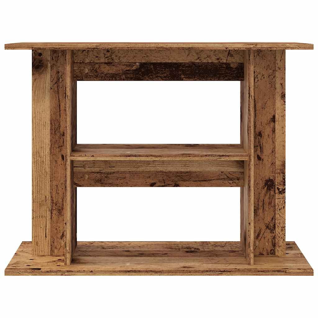 Aquariumstandaard 80x35x60 cm bewerkt hout oud houtkleurig - AllerleiShop