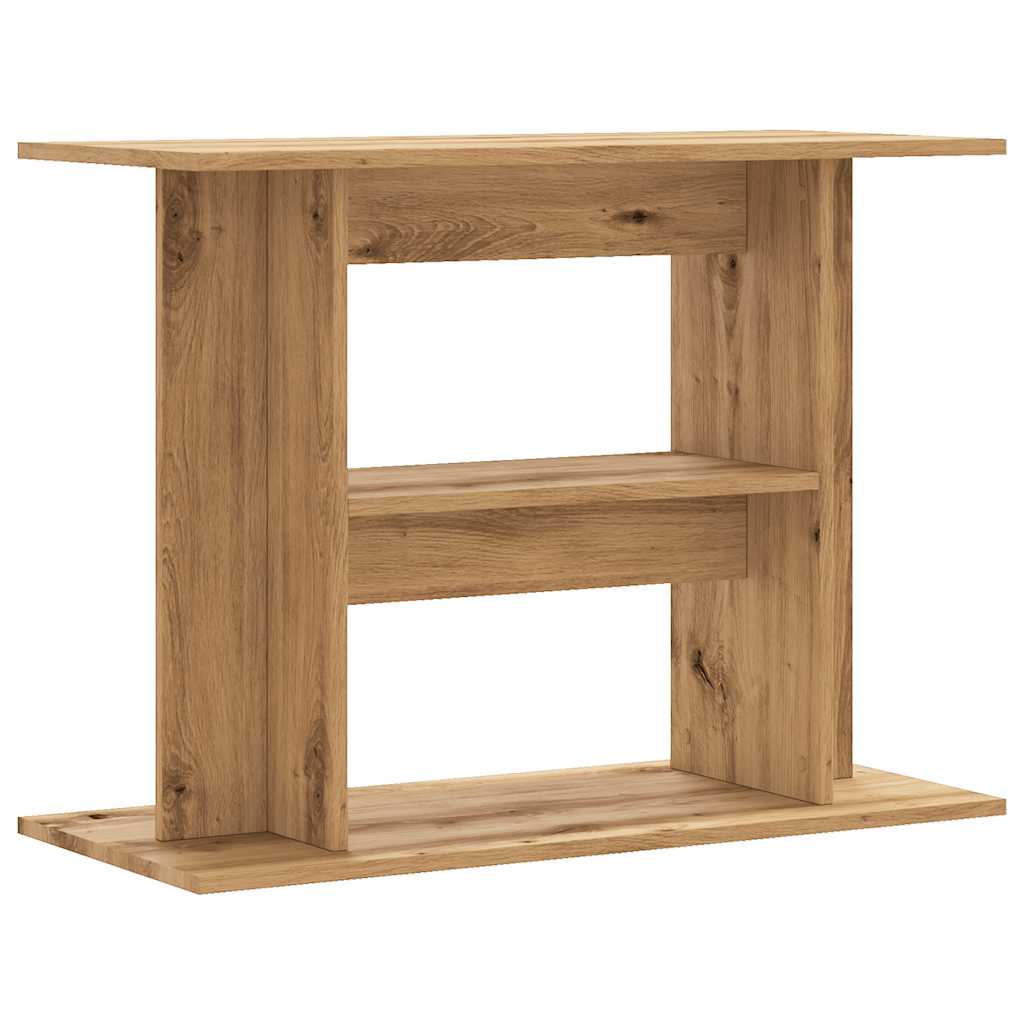 Aquariumstandaard 80x35x60cm bewerkt hout artisanaal eikenkleur - AllerleiShop