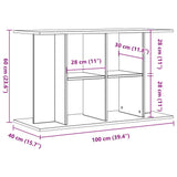 Aquariumstandaard 100x40x60 cm bewerkt hout oud houtkleurig - AllerleiShop